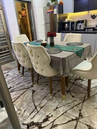 ميز طعام • خشب زان • ٦ كراسي