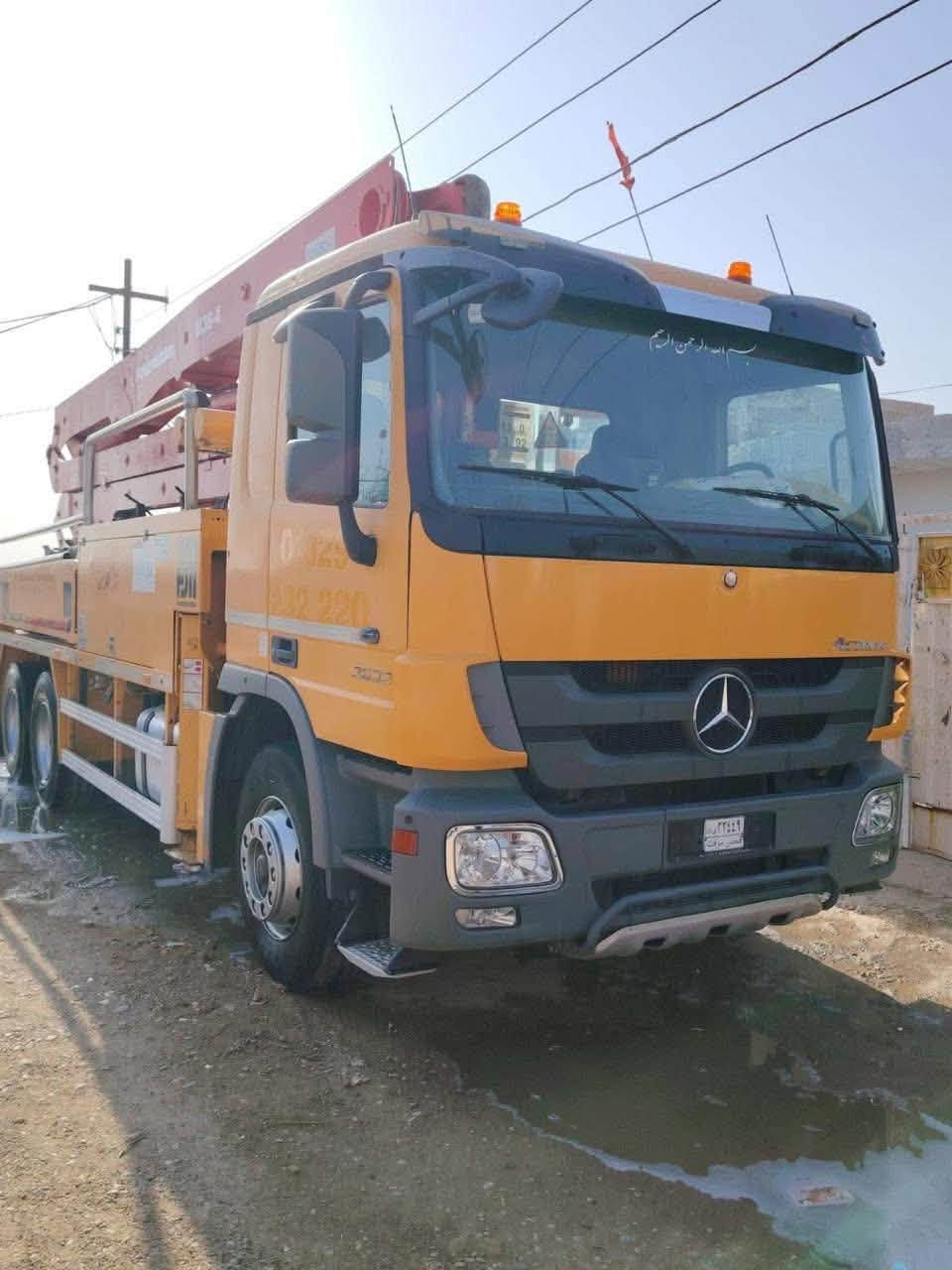 Mercedes-Benz Actros Putzmeister
بم  اكتروس 2007
بتس ماستر 
36 M 
الية جديده  وجاهزة وبدون اي نقص 
دافعه 190
ربل 230
المكان ميسان العمارة
رقم الهاتف  ***********
