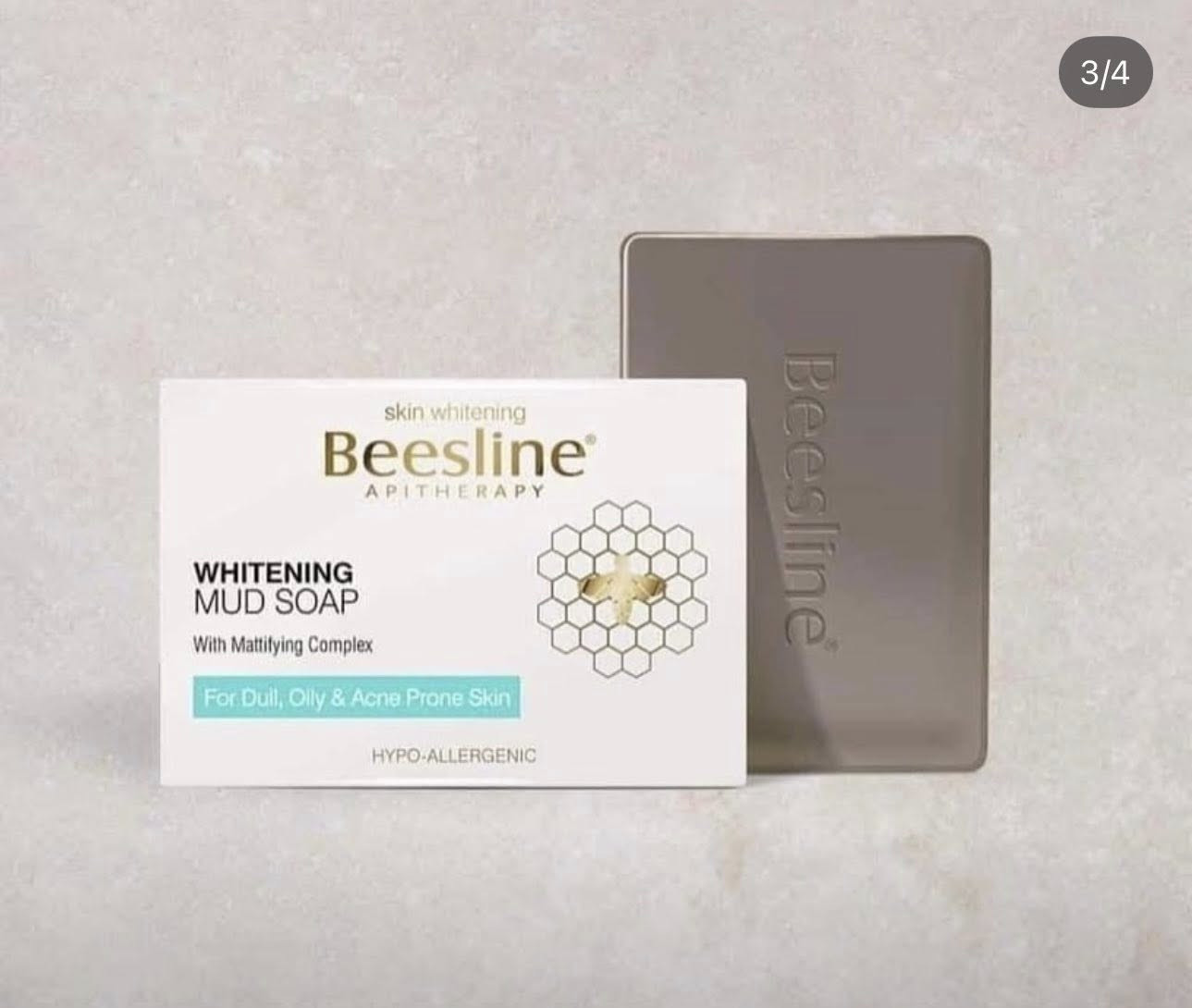 صابونة بيزلين  (Beesline Whitening Mud Soap)  صابون بالصلصال طيني لطيف مخصص للبشرة المختلطة، الدهنية، والمعرضة لحب الشباب. تنقي البشرة بعمق، تمتص الزيوت الزائدة، تزيل الشوائب، وتساعد في توحيد اللون.


**إذا كنت صاحب هذا الإعلان وتريد حذفه لأي سبب، رجاءا أرسل رسالة إلى الدعم الفني**