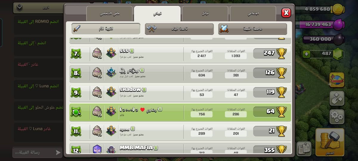 بيع تاون 14طورت 15 مع اكلان لفل ٩ راح يصير 10 والاعضاء50
واتساب ***********
