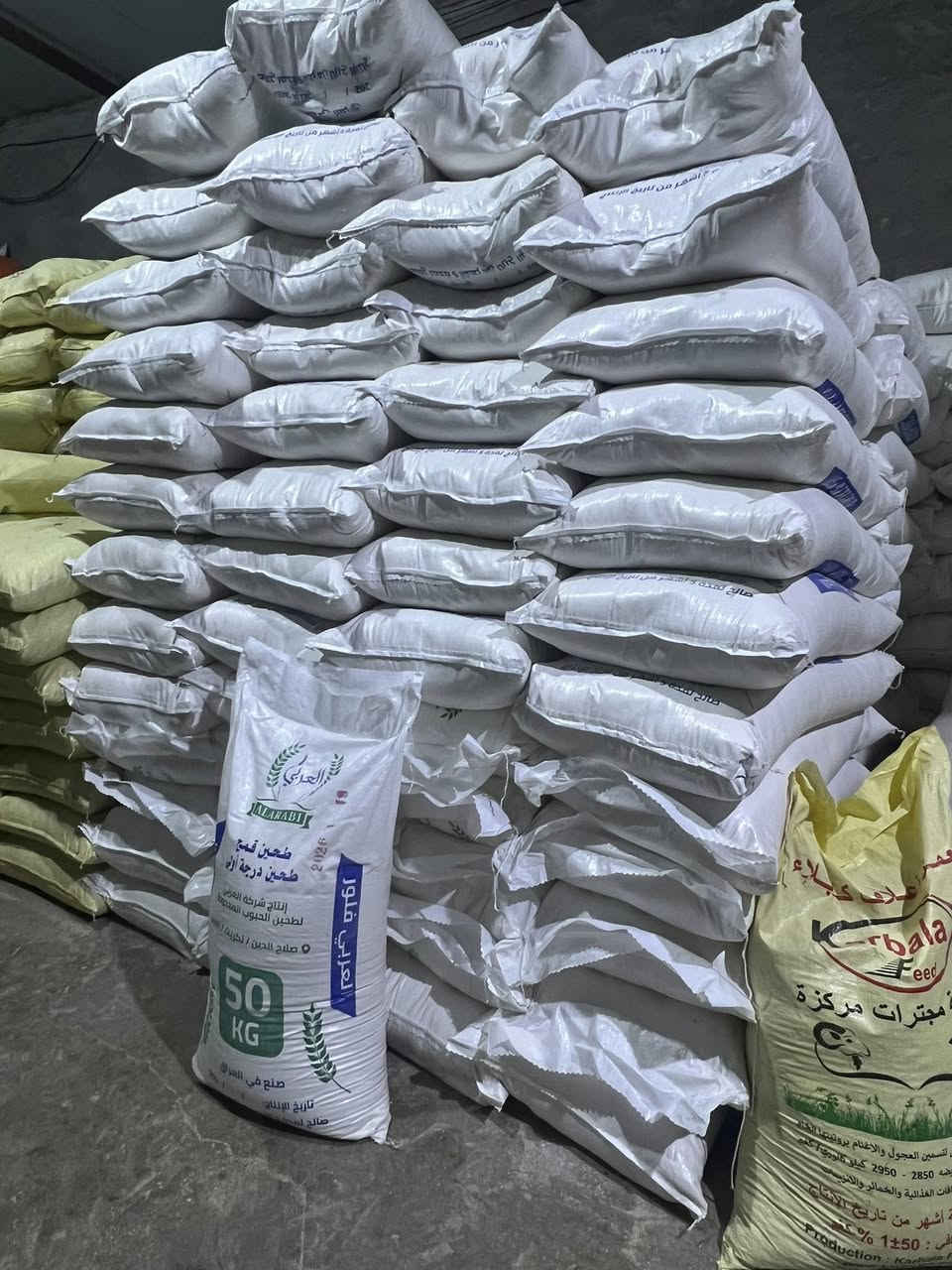 إلى اصحاب الأفران والمخابز يوجد لدينا طحين صفر عراقي انتاج شركة العربي طحين درجه أولى سعر الكيس ٢٨ الف العنوان الدجيل الشارع العام للاستفسار الاتصال على الرقم ***********
