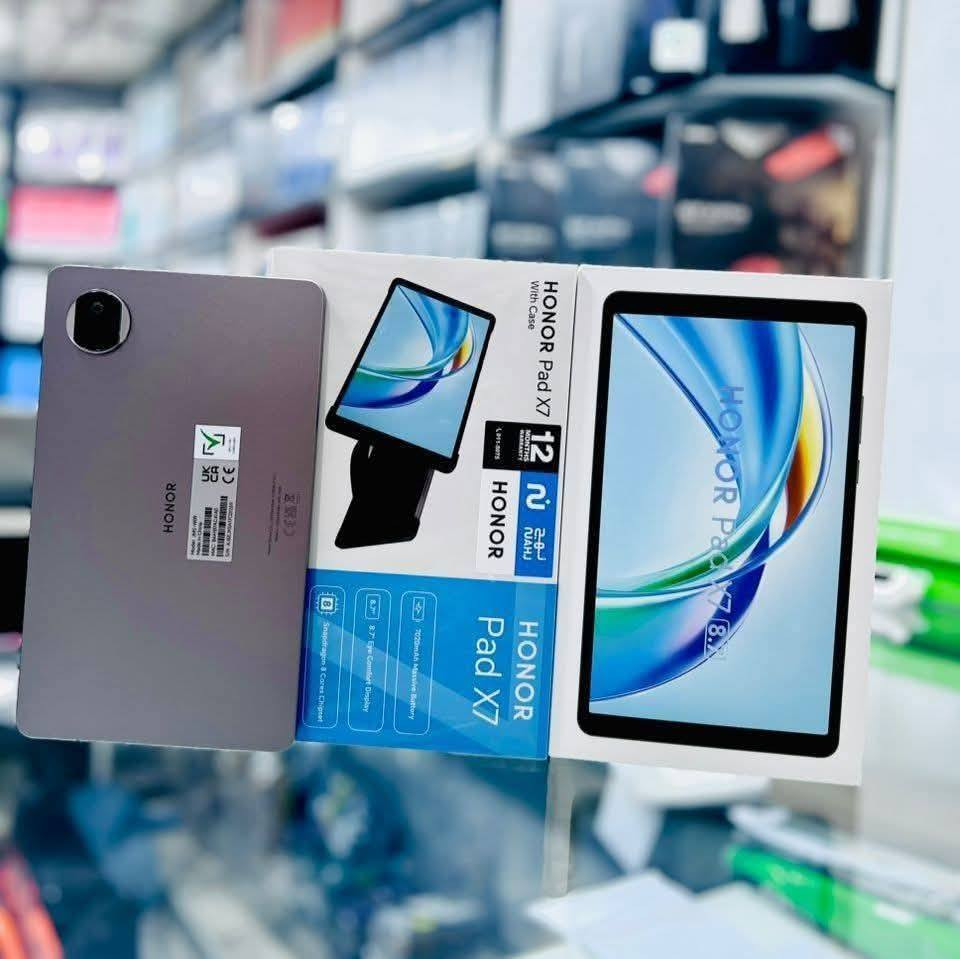 𝐇𝐨𝐧𝐨𝐫 PAD 𝐗7
 تابلت أنيق وخفيف، مثالي للدراسة والترفيه! ✨بمميزات قوية من الشركة العملاقة بسعر 🔥🔥 #Honor

👈🔥🔥جديد ضمان سنه 

👈👈🔥🔥  يدعم 60 فريم بوبجي

🔴الشاشة: 1بوصة - 90 هرتز LCD
🔴الذاكرة الداخلية: 128 جيجابايت
🔴الرام: 8 جيجابايت
🔴الكاميرا الاساسيه8 ميجابكسل
🔴الكاميرا الاماميه 8 ميجابكسل
🔴المعالج: Snapdragon 680 4G
🔴البطارية: 7020مللي أمبير 
🔴 اندريد التشغيل 15
🔴 صوت ستيريو 
🔴 يدعم الذكاء الاصطناعي 

 الــــــــــــــعـنـــــــــــــوان 🔍 : ديالى ▪المقدادية ▪حي المعلمين-شارع دبي 🔴
للاستفسار  ☎️☎️*********** او مراسله الصفحه ✅️
يتوفر خدمه توصيل لكافه  المناطق🚕🚕

