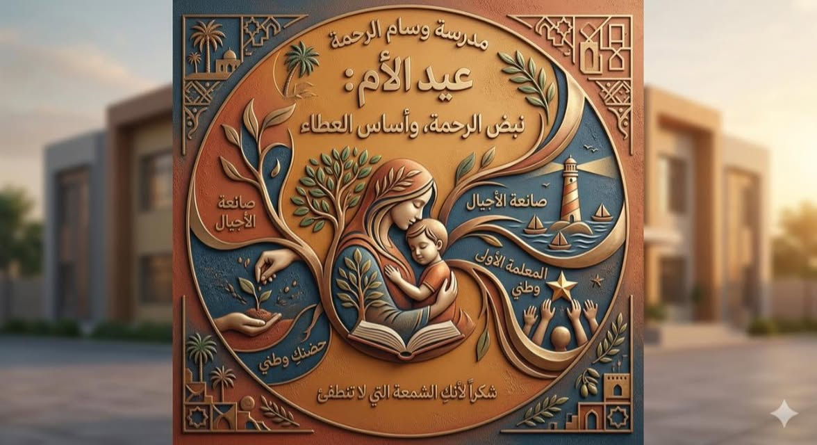 المعلمة الأولى، والوطن الأصغر، ومنبع الرحمة 🌸
في رحاب مدرسة (وسام الرحمة)، نؤمن أن التعليم لا يبدأ من مقاعد الدراسة، بل يبدأ من حضنٍ دافئ، ومن قلبِ امرأةٍ غرست البذرة الأولى للقيم والأخلاق قبل أن يتعلم الطفل الحرف الأول. 📖✨
بمناسبة عيد الأم، تتقدم إدارة المدرسة وكادرها التعليمي بأسمى آيات التهاني والتبريكات لكل "صانعة أجيال" تقف خلف أبنائنا. أنتنّ الشريكات الحقيقيات في كل نجاح يحققه طلابنا، وأنتنّ الصابرات اللواتي يبذلن الغالي والنفيس ليروا فلذات أكبادهنّ في أعلى المراتب.
إلى الأم..
يا من تعلمين طفلكِ الصدق قبل أن يقرأه في الكتب، وتزرعين فيه الثقة قبل أن يختبرها في العالم.. شكراً لأنكِ القوة الكامنة خلف كل طفل مبدع، والسكينة التي تملأ بيوتنا بالبركة.
نحن في مدرستكم، نستمد من "رحمتكم" ومن "صبركم" الإلهام لنكمل الرسالة التربوية. فكل عام وأنتِ الشمعة التي لا تنطفئ، وكل عام وأنتِ القدوة، والوطن، والأمان. ❤️
حفظ الله أمهاتنا جميعاً، ورحم من غادرن دنيانا وبقيت دعواتهنّ تحرسنا من السماء. 🕊️

#عيد_الأم #مدرسة_وسام_الرحمة #صانعة_الأجيال #تربية_وتعليم #الحلة

📍 للاستفسار أو زيارتنا: [ مدرسه وسام الرحمه للتربيه الخاصه 
العنوان /حله -حي الحسين-شارع السندباد خلف مطعم سومر 
للاستفسار الاتصال على الارقام التاليه 
078293633
***********
 #أكسبلور #explorar #explorepage #العراق #صور #tiktok #trend]
