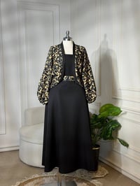 فستان مع كنزة • دابل تركي • مقاسات ٣٨-٤٨