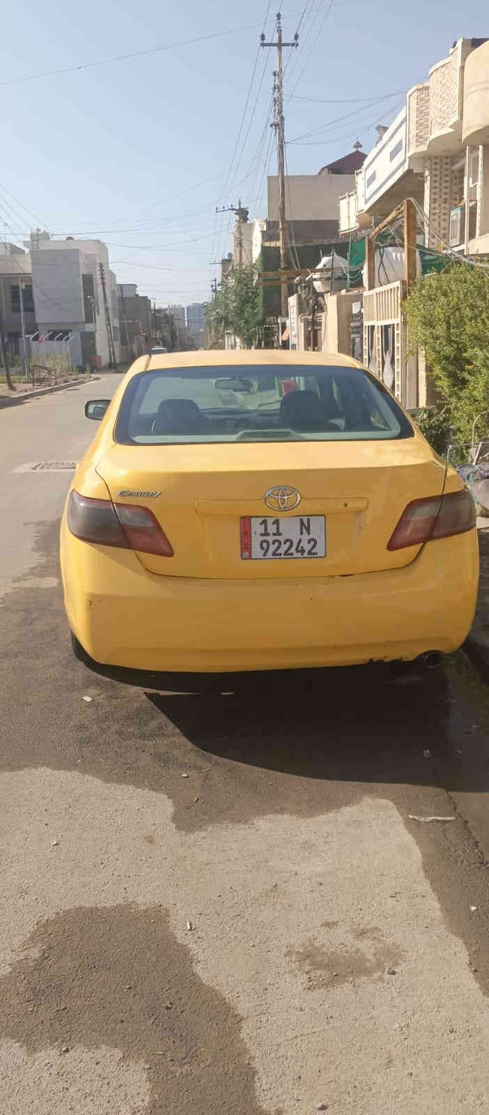 اسلام عليكم
كامري 2007 وارد امريكي 
تخم تاير جديد باتري جديد 
كهربائياته شغاله 
السعر 68 وبيه مجال 
مصفره من  هيئة وغرامات
سنويه بسمي شرط التحويل 
الهزه والسنويه لل2029 شهر 12
للستفسار اتصل على الرقم او الوتساب ***********
مكاني حي الجهاد
