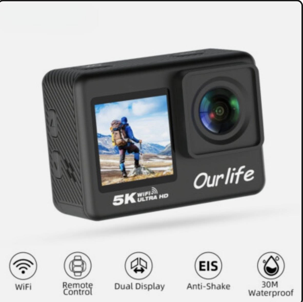 كاميرا Ourlife MTR60 Pro 5K لل دراجه
دقة التصوير: توفر الكاميرا تصوير فيديو فائق الدقة بدقة 5K. 
الشاشات: تتميز بشاشات مزدوجة (أمامية وخلفية) لتسهيل التصوير. 
مقاومة الماء: الكاميرا مقاومة للماء حتى عمق 30 مترًا. 
الميزات الفنية: تحتوي على زاوية رؤية واسعة 170 درجة وتقنية واي فاي للاتصال.


**إذا كنت صاحب هذا الإعلان وتريد حذفه لأي سبب، رجاءا أرسل رسالة إلى الدعم الفني**