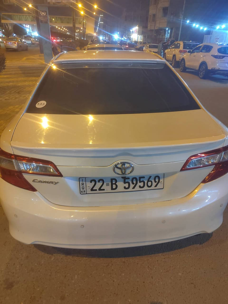 كامري موديل 2013 خليجية مواصفات عادية تبريد قطعتين
بيهه 1 قطع صبغ فقط   وتكحيل يم لايت الامامي سنوية ٢٠٢٨  
والهزة تنتهي بشهر السادس تحويل تريد وكالة السيارة مابيهه اي نقص من كهربائيات كلهه شغالة وتبريد شغال محرك كير كفاله عامه  
مكان السيارة الانبار فلوجه 
السعر ١٣٥ وبيهه مجال 

***********
***********
