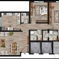 مساحة 142 m داخلية ركنية طابق 7 عمارة E8 زون نظام دفعات كل ٩ اشهر دفعة...