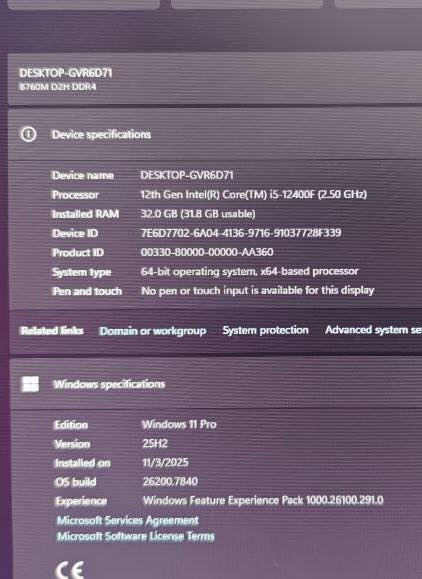 تجميعة حاسبة كل القطع مختارة بعناية
معالج :انتل core i512400f
1660super : كرت شاشة
32GB kit RGB  (2x16)DDR4 3600 : رامات
m.2 (1T)wd : التخزين
GIGABYTE من B760m: المذربورد
silent series (CR-1400 DV2) : التبريد
باور سبلاي : 550W
msi mag pano 110R pz : الكيس
مونتر : 27 انج منحنية بدقة 2k ،165 هرتز و تحتوي على سبيكرات واضاءة خلفية IPS ، و تكدر تحرك الشاشة فوك وجوا و تفتر و تميل و كلش مفولة
الاكسسوارات الاضافية
ماوس لوجتك 102
كيبورد ريد دراكون ار جي بي
Ups
ماوس باد 90x40 ضد الماي
جوستكات اكس بوكس 2
سماعات
مايكرفون
معجون حراري
ساعة دجتال حديثة
كل قطع التجميعة جديدة تماما و استعمالي الها جدا قليل و صار كم شهر من اشتريتها
و كل القطع كراتينها موجودة ، سعر كلشي مذكور مليون و تلثمية 
مكاني البصرة


**إذا كنت صاحب هذا الإعلان وتريد حذفه لأي سبب، رجاءا أرسل رسالة إلى الدعم الفني**