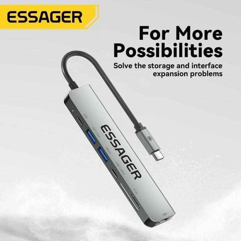 موزع منافذ ESSAGER 7-in-1 USB-C Hub، وهو جهاز مصمم لتوسيع منافذ الحواسيب المحمولة أو الهواتف الذكية التي تحتوي على منفذ USB-C.المواصفات والميزات الرئيسية:منفذ HDMI: يدعم دقة 4K بتردد 30 هرتز لتوصيل الشاشات الخارجية وأجهزة العرض.منافذ متعددة: يوفر منافذ USB-A لتوصيل الملحقات مثل لوحة المفاتيح، الفأرة، ووحدات التخزين الخارجية.قارئ بطاقات: يحتوي على فتحات مخصصة لبطاقات الذاكرة (TF/SD) لنقل الصور والملفات.منفذ USB-C: يدعم نقل البيانات أو توصيل الطاقة (PD) لشحن الجهاز أثناء الاستخدام.تصميم مدمج: يأتي بهيكل معدني متين من الألمنيوم للمساعدة في تشتيت الحرارة أربيل, العراق


**إذا كنت صاحب هذا الإعلان وتريد حذفه لأي سبب، رجاءا أرسل رسالة إلى الدعم الفني**