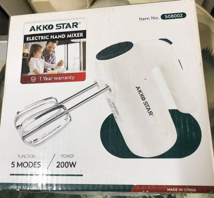 للبيع خفاقة كيك حجم. كبير ماركةakko star اصلية جديدة بالباكيت مامستخدمة ستل ستيل ضد الصدأ


**إذا كنت صاحب هذا الإعلان وتريد حذفه لأي سبب، رجاءا أرسل رسالة إلى الدعم الفني**