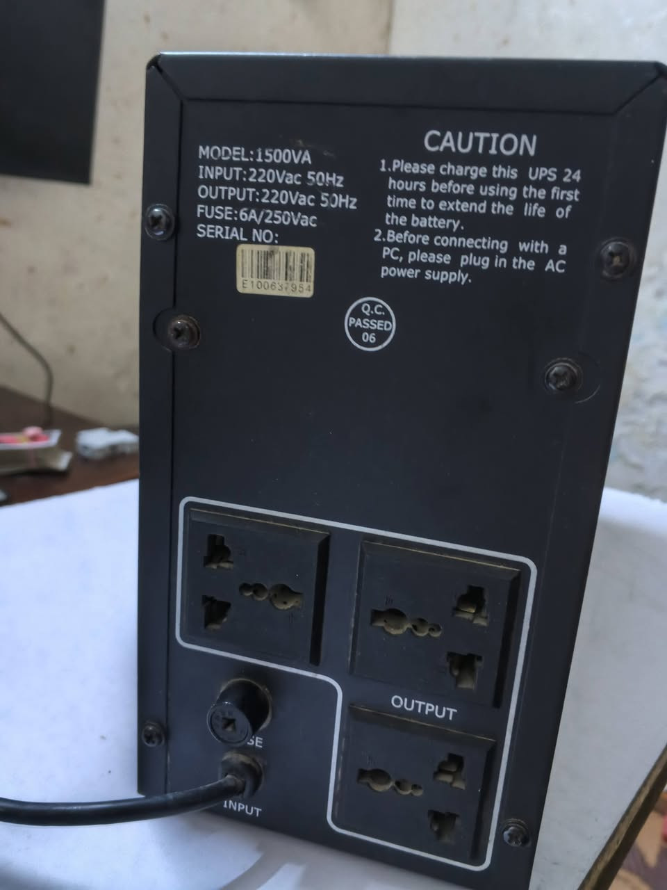 السلام عليكم يو بي اس المكزمه 1500 بطاريات جدد السعر 75 وبي مجال مكاني بغداد مدينه الصدر ***********
