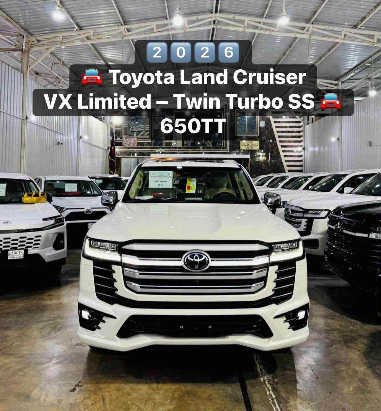 🔥👑 مجموعة الملك لتجارة السيارات الحديثة 👑🔥

🚨🔥 وصلت وجبة لاندكروزر 2025 – 2026 🔥🚨

💥 أسعار نار ومنافسة جداً 💥💵 
البيع نقداً (كاش فقط)
📋 السعر شامل اللوحات المرورية — رقم بغداد

━━━━━━━━━━━━━━━━━━

🔥♥️🚗 تويوتا لاندكروزر 2025 – 2026✨ 
      
                 ✨أحدث إصدار وأعلى المواصفات ✨

✅ ضمان ساس 2 سنوات أو 40,000 كم
🎁 8 تبديلة دهن مجانية
🎁 8 فلتر مجاني

🔥 مواصفات فل 1/1 🔥

✅ رادارات أمامية وخلفية
✅ كامرات 360 درجه 
✅ نظام TSS شعار الجديد 
✅ شاشات كبيرة بالنظام الحديث
✅ داخلية جلد VIP فاخرة
✅ تبريد المقاعد
✅ تشغيل بصمة + تشغيل عن بعد
✅ فتحة سقف كهربائية
✅ إنارة داخلية حديثه
✅ حساسات كاملة + مانع اصطدام رادارات 
━━━━━━━━━━━━━━━━━━ 
                 🚗 قسم الزيرو 2025 – 2026 🚗

🔹 لاندكروزر 2026 الجديدة 1/1 ( أم الرادارات TSS )

🔹 لاندكروزر 2026فل1/1 VX LimitedTwin Turbo SS

🔹 لاندكروزر 2026فل GXR LlMTED BLACK Edition 

━━━━━━━━━━━━━━━━━━
                           🚗قسم المستعمل 🚗

🔹 تويوتا لاندكروز 2025 الاصدار الجديد GXR 
Qماشيه27الف    

💥 أسعار Vip 💥  وجاهزة للتسليم💥 الكمية محدودة

📍 بغداد – الكريعات – نهاية شارع المعارض
 
📞 ***********

‭📞 ‭ ‭***********‬

━━━━━━━━━━━━━━━━━━👑 مجموعة الملك لتجارة السيارات الحديثة🔥 عنوان الثقة والفخامة والأسعار المميز
