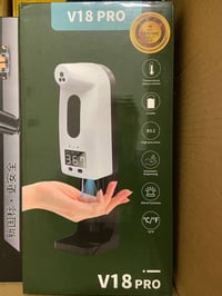 موزع الصابون وميزان الحرارة الأوتوماتيكي V18 Pro. السعة: 1200 مل.  الو...