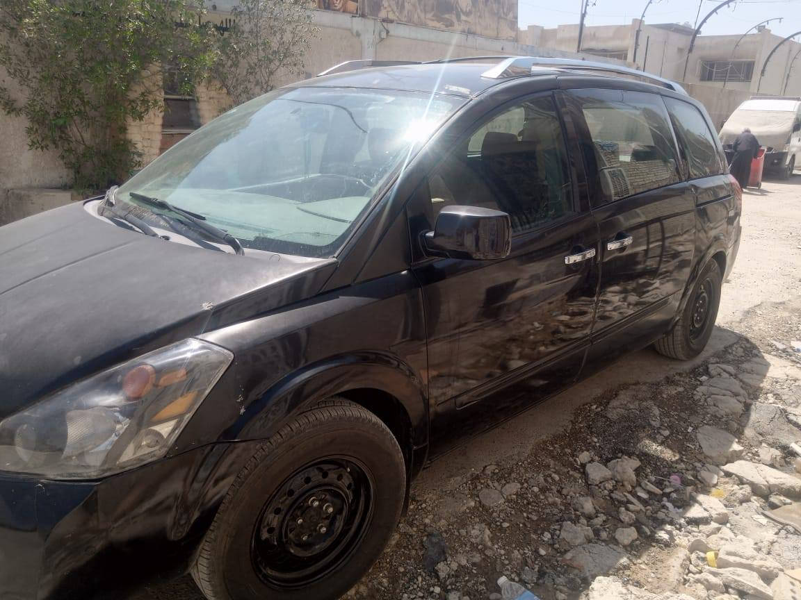 نيسان كويست 2007 بسمي تحويل ثاني يوم كبر مروريه باسمي سنويه 2027
٧راكب كشن منفصل دوشمه جديده
صدر امامي خلفي جديد تايرات تخم جديد باتري جديد
رقم بغداد الانكلزي كير ومكينه مكفول وحداديه جديد تبريد وتدفه شغال كهربايات شغاله  السعر 60 بيه مجال الاستفسار رقم ***********
