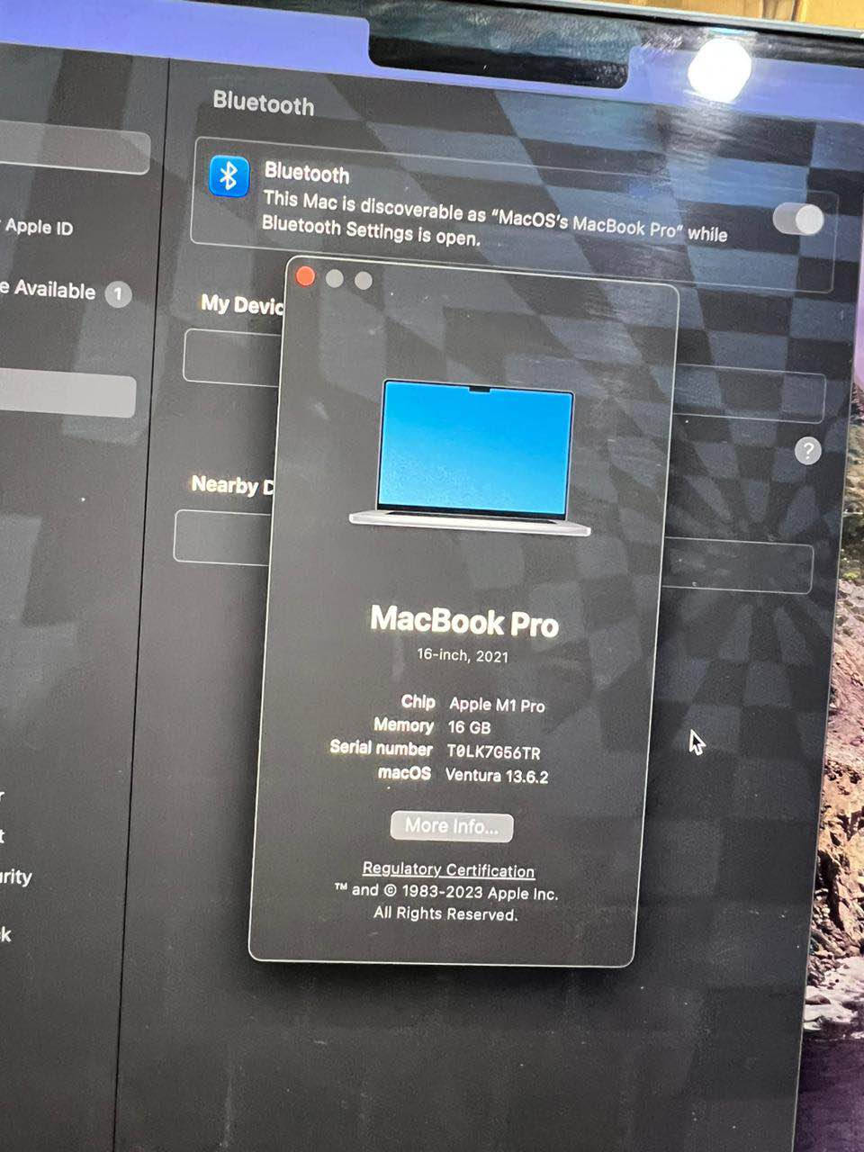 MacBook Pro M1 (2021) – 16-inch, Grey

Memory: 16 GB RAM
Storage: 512 GB SSD
Battery Cycle Count: 196 (Battery Health: 91%)
Condition: Like new, 100% clean
Includes: Original charger & box
Price: $995
WhatsApp: ***********
———-——————————————————
لاپتۆپ ماکبوک پڕۆ M1
مۆدێل: ٢٠٢١
ڕامی ١٦، هاردی ٥١٢ی ssd، قەبارەی شاشە: ١٦ ئینج، ژمارەی شەحنکراو ١٩٦ جار، بێ شوختە و ١٠٠٪ نوێیە، بۆکس و شەحنی ئەسڵی خۆی لەگەڵە.
پیتی عەرەبی ئۆرجیناڵی لەسەرە.
ڕەنگی خۆلەمیشیە.
نرخی 995$
———-——————————————————
للبيع: MacBook Pro M1 (2021) - 16 inch
المواصفات:
 المعالج: Apple M1 Pro
 الشاشة: 16 إنش
 الذاكرة (RAM): 16 جيجابايت
 التخزين (SSD): 512 جيجابايت
 عدد دورات البطارية: 196 دورة (صحة البطارية 91%)
 النظافة: بحالة الوكالة (Like New)، نظيف جداً 100% وبدون أي شخوط.
 الملحقات: الكرتونة والشاحن الأصلي.
 لوحة المفاتيح: حروف عربية أصلية.
 اللون: رمادي (Space Grey).
السعر: 995$
للتواصل والاستفسار:
*********** أربيل, العراق
