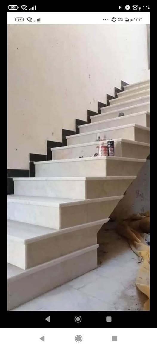 عمل مرمر و سيراميك ارضيات وجدران ودروجه شغل شرط درجه اولى شراف مهندس الاستفسار رقمي ***********
