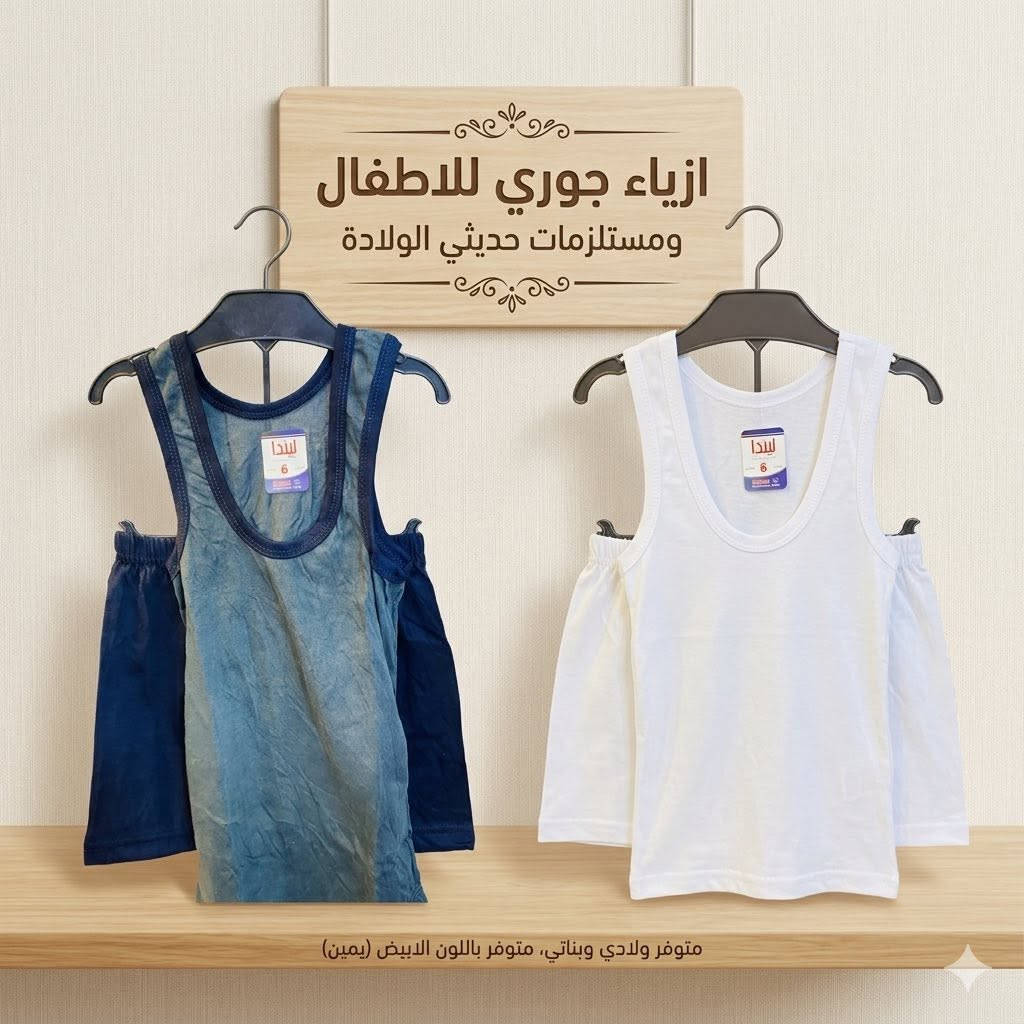 #جديدنا مايخلص جزء من تجهيزات حديثي الولادة من أزياء جوري للاطفال
كل ماتحتاجه الام والطفل في مكانً واحد ✅
نعتذر عن نشر كافة المنتجات بسبب سياسية الفيسبوك
#زورونا_تجدون _الافضل_دائماً_وبأنسب_الاسعار✅
#ادخل للصفحة وشاهد باقي المنتجات 🆕 
#يتوفر_خدمة_توصيل_لكل المحافظات
العنوان / القيارة - سوق القيارة- #مجاور٠صيدلية٠الرحمة 📌
#تابعنا حتى يصلك كل جديد اول بأول ✅


**إذا كنت صاحب هذا الإعلان وتريد حذفه لأي سبب، رجاءا أرسل رسالة إلى الدعم الفني**
