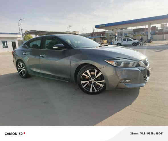 نيسان ماكزيمه موديل ٢٠١٧ SV
 فول بدون بانوراما
كوشنات جلدو هيتر 
شاشه كاميرا
مودي قيادة نورمال اسبورت 
استرين فول تحكمات 
تحديد سورعه 
كيرتوماتيك و عادي
محرك 6سلندر مامفتوح بشرط 
سيارة دخلت كلين اهنا صار بيها رش 5خمس قطع بدون دواخل و بدون ايرباك بشرط 
تحويل و غرامات بشرط 
سعر 108 بيها مجال للطيبين 
 *********** أربيل
