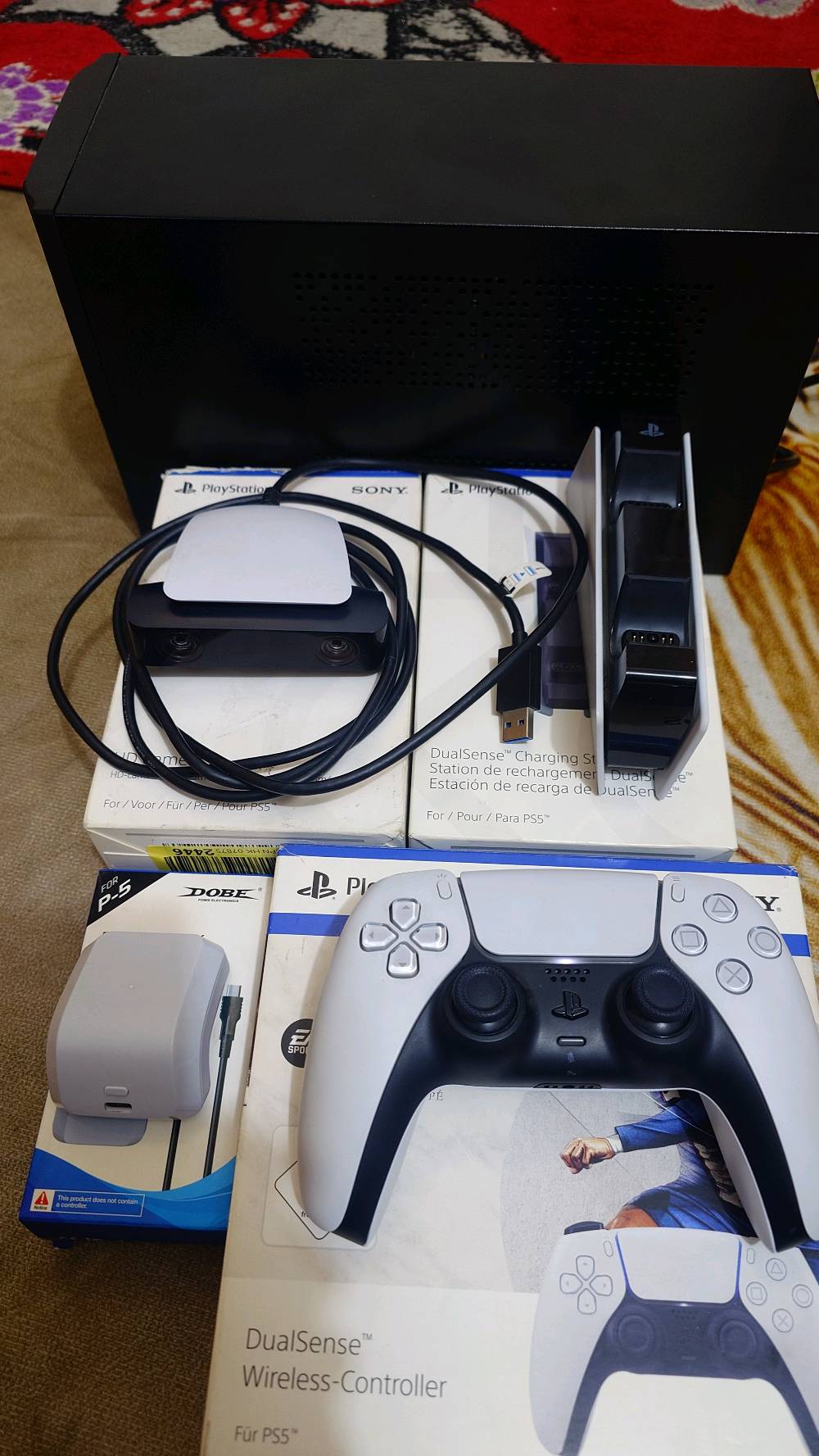 ملحقات بلي 5
يو بي اس nexxt حجم 3000 استخدام شهر السعر 85
جوستك بلي 5 اختد الجديدة شرط 75
شاحن جوستكات اصلي السعر 25
شاحن طوارء سوني 5 السعر 25
كامرا سوني 5 السعر 25 
العنوان بغداد اي استفسار عالرقم ***********