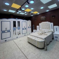 غرف نجارة عراقية • ٨ قطع • سرير ٢٠٠×١٦٠ سم