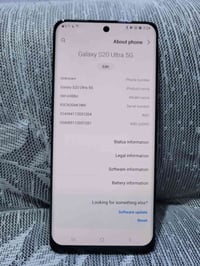 للبيع S20 ألترا آمريكي ذاكرة 128 بصمة شغالة مبدل شاشة بيه فطر بالضهر ب...