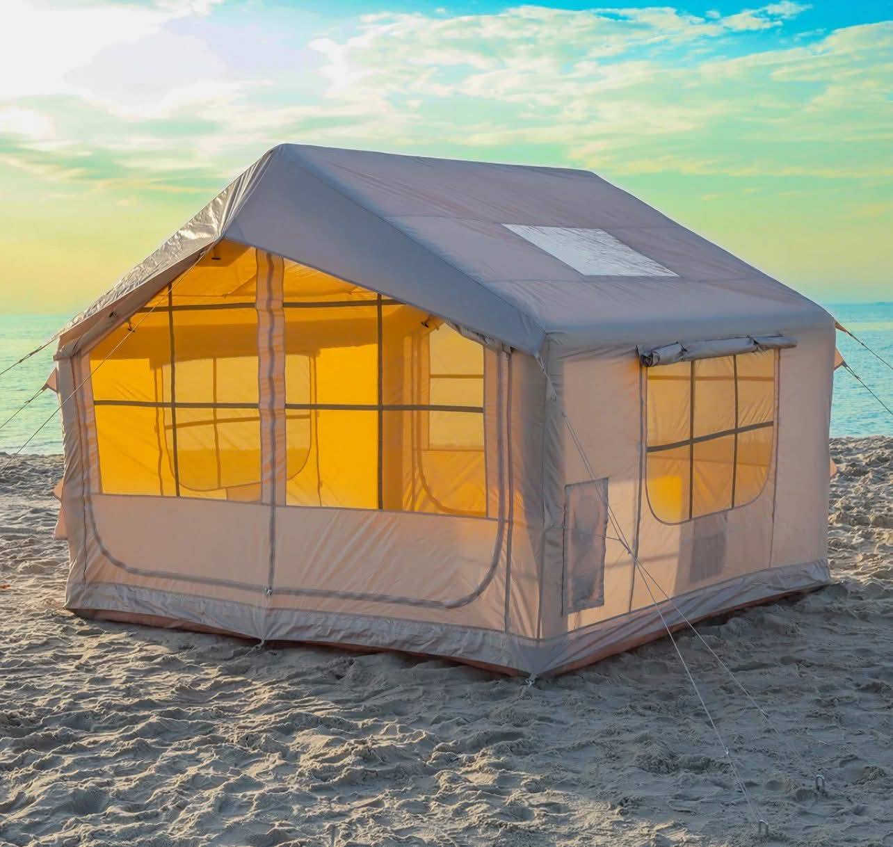 خيمه نفخ قياس الطول3 متر والعرض 2 متر ونص  تكفي 7 اشخاص  جديده غير مستخدمه اوربي وزن 23 كيلو بيها مكان دفايه وبونراما بوري العريض مايتاثر ب الرياح القويه ملحقات بمب يدوي جنطه وحبال  السعر 350 الف مع توصيل رقم واتساب *********** لتواصل اكثر
