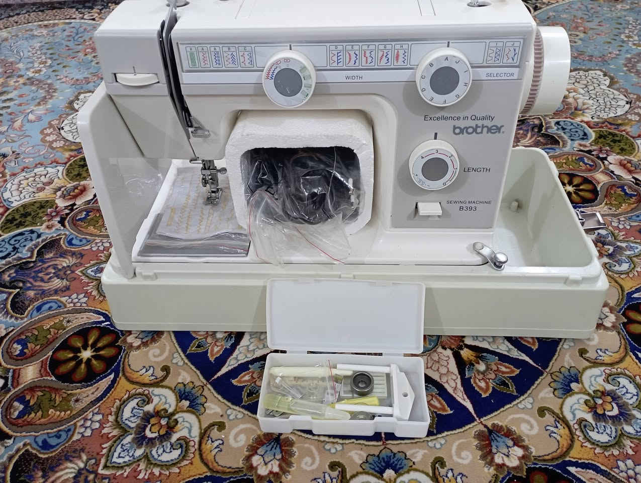 ماكنة خياطة برذر غير مستعملة ( مخزنة) الكارتون الاصلية كتلوك والعدة
للاستفسار ***********
