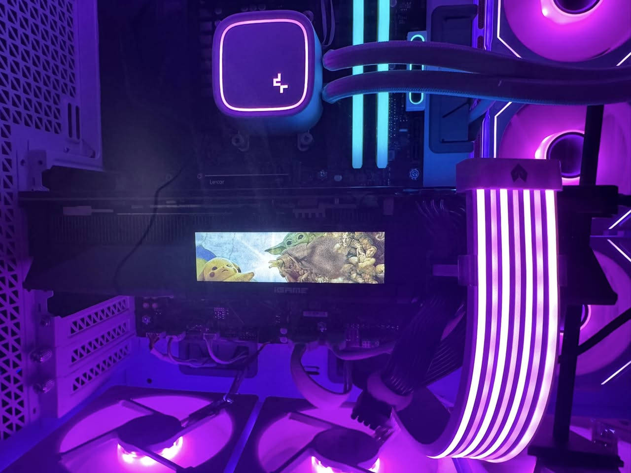 للبيع مستعمل
القطع

 CPU: 5600x 

GPU : rtx 3070ti igame vulcan

 water cooler deep cool: 360mm

M.b : x470  aorus

corsair ram : 2*8 3200

Power supply: gigabyte  850 +80 gold fally

Hard : 256 nvma+ 512 nvma+ 2 tb SSD sata

السعر 1,700,000

كل كراتين قطع موجودة 

التجميعة بصورة الفوك والفديو والكارت صور جوة


**إذا كنت صاحب هذا الإعلان وتريد حذفه لأي سبب، رجاءا أرسل رسالة إلى الدعم الفني**