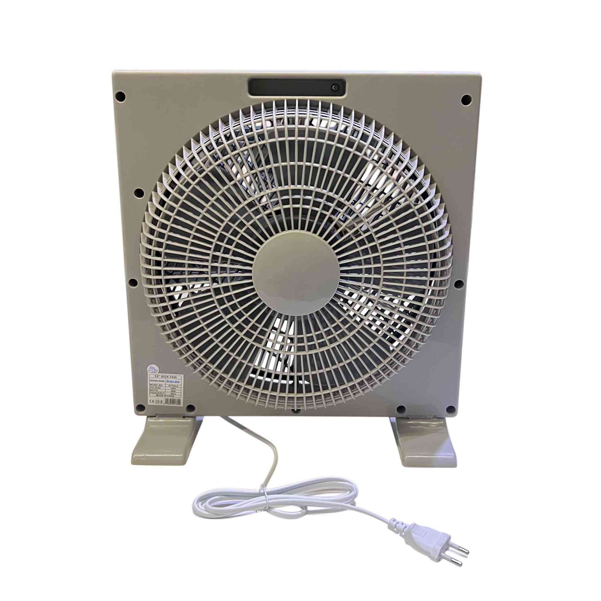 مروحة صندوقية Bopular حجم 12 بوصة (Model: KYT30-A)

• مروحة صندوقية عملية ومصممة للاستخدام المنزلي اليومي لتوفير تهوية مثالية ومريحة في مختلف الغرف.

• مزودة بمفتاح دوار (Rotary Switch) للتحكم واختيار السرعة المطلوبة بكل سهولة.

• تحتوي على 3 مستويات مختلفة للسرعة: عالية Hi (3)، متوسطة Med (2)، ومنخفضة Lo (1).

• مجهزة بمؤقت (Timer) مدمج للتحكم بوقت التشغيل تلقائياً.

• تحتوي على مفتاح خاص للتحكم بالشبكة الدوارة (Rotating Grille Control) لتوزيع اتجاه الهواء.

• مصممة بقواعد تثبيت سفلية متينة لضمان استقرار المروحة على الأسطح المستوية ومنع انقلابها.

• العلامة التجارية: Bopular
• نوع المروحة: مروحة صندوقية (Box Fan)
• الموديل: KYT30-A
• الحجم: 12 بوصة (12" Box Fan)
• الجهد الكهربائي: 220 فولت (220V)
• مستويات السرعة: 3 سرعات (Lo, Med, Hi)
• نظام التحكم: مفتاح دوار (Rotary Switch) + مؤقت (Timer) + تحكم بالشبكة الدوارة
• نوع التيار: تعمل بالاتصال المباشر بمأخذ التيار الكهربائي المتردد (AC electrical outlet) بغداد, العراق


**إذا كنت صاحب هذا الإعلان وتريد حذفه لأي سبب، رجاءا أرسل رسالة إلى الدعم الفني**