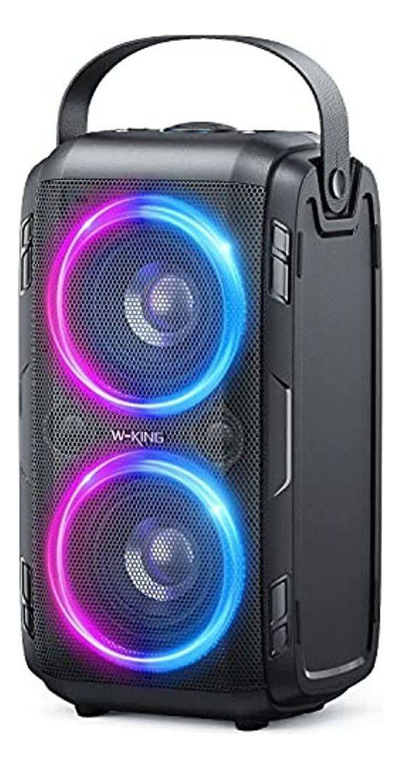مكبر صوت محمول من إنتاج شركة W-KING، وتحديداً الموديل T9-2، المعروف أيضاً باسم "The Party Booster". 
Amazon.ae
Amazon.ae
 +1
المميزات والمواصفات الرئيسية:
قوة الصوت: يتمتع بقدرة خرج تصل إلى 80 واط، ويوفر صوتاً قوياً يصل إلى 105 ديسيبل بفضل تقنية DSP المدمجة.
الاتصال: يدعم تقنية Bluetooth 5.3 لاتصال سريع ومستقر، بالإضافة إلى خيارات تشغيل عبر بطاقة TF، ومنفذ USB، ومدخل AUX.
الإضاءة: مزود بأضواء RGB ديناميكية (ديسكو) ملونة بسبعة أوضاع مختلفة تتزامن مع الموسيقى لخلق أجواء احتفالية.
البطارية: يحتوي على بطارية بسعة 10000 مللي أمبير إلى 12000 مللي أمبير (حسب الإصدار)، مما يوفر ساعات طويلة من التشغيل المستمر.
ميزات إضافية: يدعم خاصية TWS التي تتيح ربط مكبري صوت معاً للحصول على صوت ستيريو مزدوج. 
Amazon.ae
Amazon.ae
 +2
معلومات إضافية:
يأتي بتصميم متين مع مقبض لسهولة الحمل، مما يجعله مناسباً للحفلات الخارجية والمناسبات.
يتميز بوجود زر دوار مخصص للتحكم في مستوى "الباس" (Bass) لتخصيص الصوت حسب الرغبة. 
Amazon.ae
Amazon.ae
 +1


**إذا كنت صاحب هذا الإعلان وتريد حذفه لأي سبب، رجاءا أرسل رسالة إلى الدعم الفني**