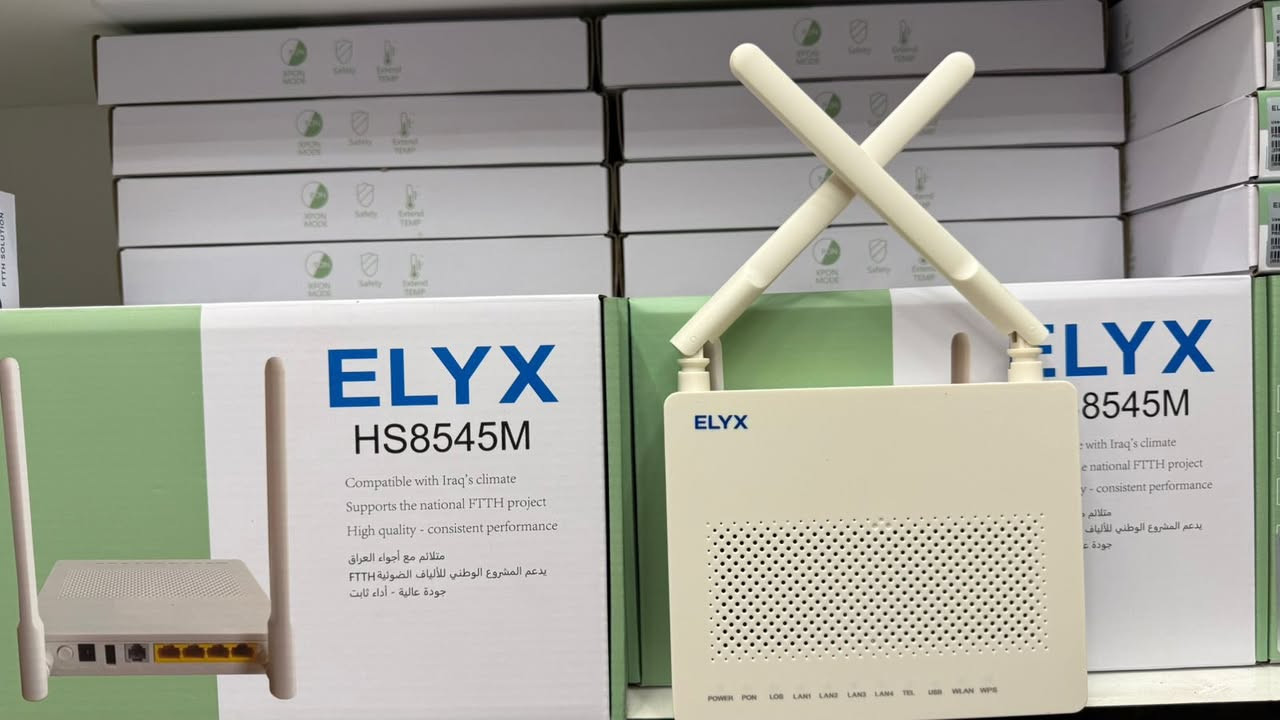 🤐🤫البراند اللي مسوي ضجّة بكل مكان… ELYX الأصلي 💯
بضمان 6 أشهــــر كاملة ✅
وما يتقلد أبددددد 🔥

🌐 متوافق 100% مع المشروع الوطني FTTH
⚡ ثبات عالي وسرعة حقيقية بدون تقطيع
📶 تغطية قوية وأداء يخدمك بأقسى الظروف
🔥 يتحمل حرارة الصيف العراقي بكل كفاءة
✅ جودة أصلية ومجربة من أصحاب الشبكات والأبراج

الموديلات المتوفرة:
✔️ HS8545M
✔️ HS8546V6 AC1200
✔️ HS8145C5

شوووف الكمية والنظافة اللي وصلت حصراً يم موج حسام 📦🔥
إذا تريد ONT يشتغل وما يدوخك بالمشاكل،


**إذا كنت صاحب هذا الإعلان وتريد حذفه لأي سبب، رجاءا أرسل رسالة إلى الدعم الفني**
