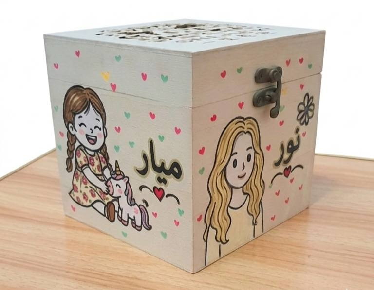 صناديق خشبية مرسومة بحب ✨🤍

نضيف الأسماء والتفاصيل المميزة
لتصبح كل قطعة ذكرى خاصة لا تنسى 

يحتوي على تقسيمات داخلية عملية
مناسبة لحفظ:
💍 الإكسسوارات
🪡 القطع الصغيرة
🎀 ربطات الشعر
🧸 الذكريات والهدايا الصغيرة
💌 أو أي تفاصيل تحبون الاحتفاظ بها

مناسب للأطفال، الصديقات والعائلة 🌸
مع إمكانية إضافة الأسماء والتصميم حسب الطلب
للطلب المراسله على الخاص او واتساب
***********

