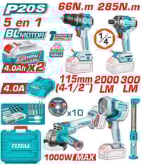 سيت دريل 66 نيوتن همر + دريل امباكت 285 نيوتن + لايت قطعتين +كوسرة 100...