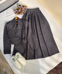 طقم تنورة وسترة • دابل تركي • مقاسات ٣٨-٤٨