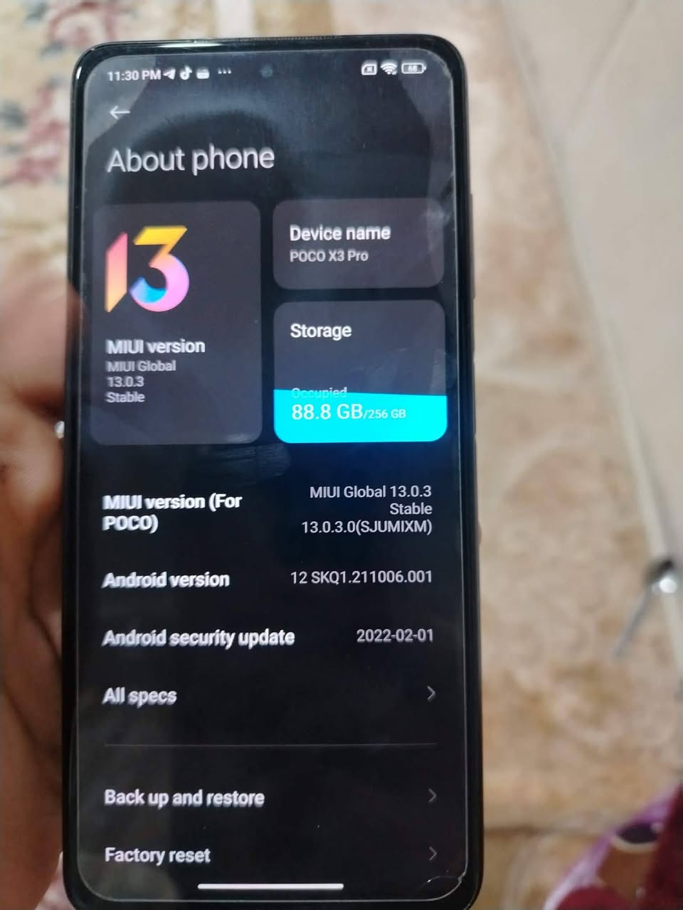 سلام عليكم جهاز poco X3 pro لل بيع جهاز جان متروك فتره طويله بلا استخدام يعني بختصار نضيف مبدل بطاريه فقط امس بدلته ب 40 الف اصليه بيهه ضمان سنه كامله جهاز نضيف المواصفات
بطاريه5100 ملي امبير
ذاكره 256 رام 12 
استعمال بسيط كلشي مامبدل بي غير بطاريه 
كامرته حلوه 
يدعم ببجي 60 فريم 
مكان نجف كوفه حي ميسان 
سعره 150 بي مجال ل شراء متواجد خاص 24 ساعه 💙


**إذا كنت صاحب هذا الإعلان وتريد حذفه لأي سبب، رجاءا أرسل رسالة إلى الدعم الفني**