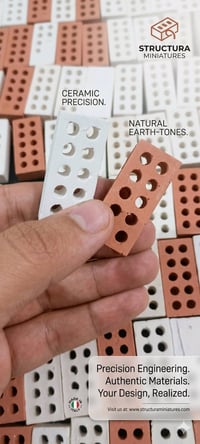 طابوق بناء المجسمات والمصغرات قياس 4 سنتمتر  صعب الكسر  متوفر لونين اح...