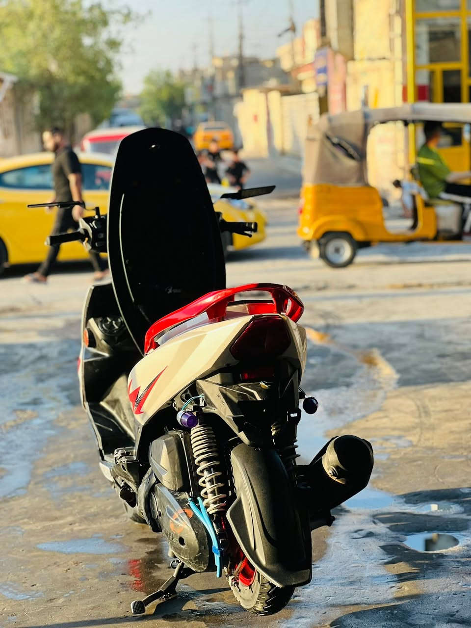 السلام عليكم 🕹️للبيع دراجه نوع get 🕹️ سرعه الدراجه الدراجه ١٤٠ 🕹️صار فتره نازله من الرمبه 🕹️نضافه الدراجه ٩٥ بل ميه 🕹️ ممشى الدراجه ٣٦ ألف 🕹️الدراجه مكفوله 🕹️نقص الدراجه فقط تتطبيك كفرات 🕹️ العنوان بغداد العبيدي شارع العابد 🕹️***********
