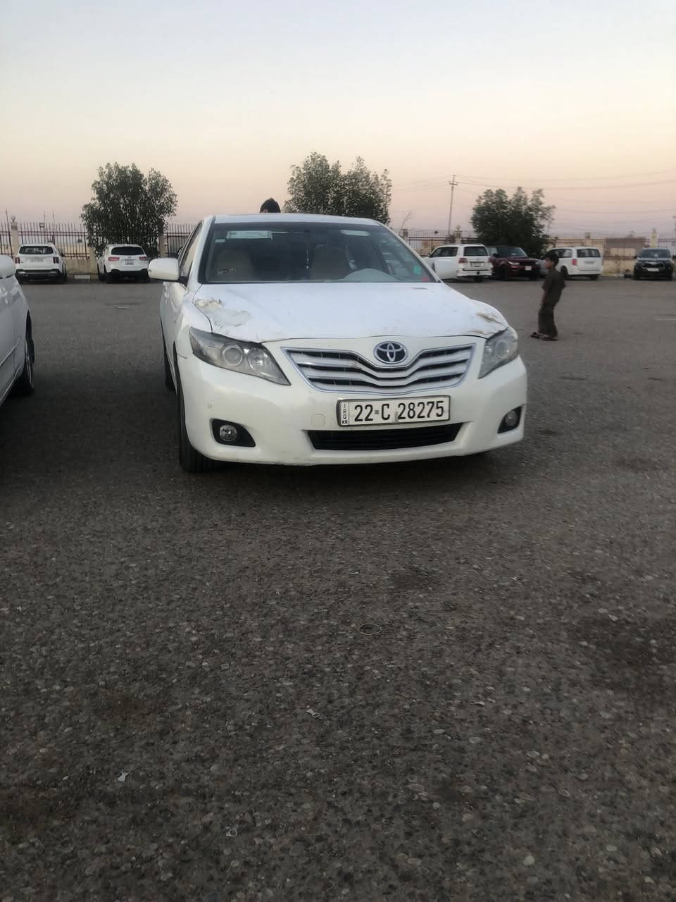 كامري2011 خليجي رقم اربيل دولي سنوية لل2030 بيها صبغ ربع جاملغ وربع بنيد اثر طخه بسيطة جدا براس الجاملغ الايمن السعر 135 وبيها مجال بسيط او مراوس حسب القناعة الاتصال بالرقم ***********/تكريت القادسية شارع الگراج
