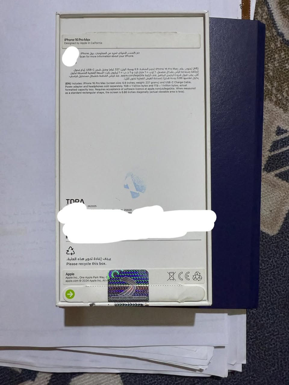 ايفون ١٦ بروماكس ABM جديد ١٠٠٪؜
مكاني واسط 
السعر ١،٤٥٠،٠٠٠
بطاريه ١٠٠   / ٥١ دورة 
هـ ***********
