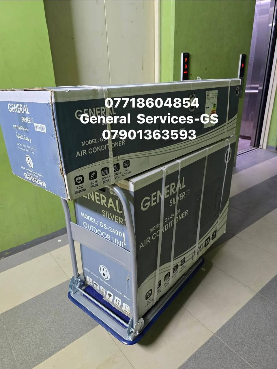 خدمات الجنرال.   .G.S       
تنصيب_ تجهيز _صيانة 
كافة انواع اجهزة التكييف و التجميد .
سبالت_ثلاجات_مجمدات_اجهزة التكييف المركزية.
تتوفر لدينا اجهزة تكييف مستعملة و جديدة و بضمان حقيقي
 تتوفرخدمة استبدال الجهاز العاطل بجهاز شغال بضمان
الصيانة والتنصيب: 
  

☎️. ***********

☎️. *********** 
                                     
  ☎️. ***********
‏G.S general services 
‏For refrigeration and air conditioning services.
