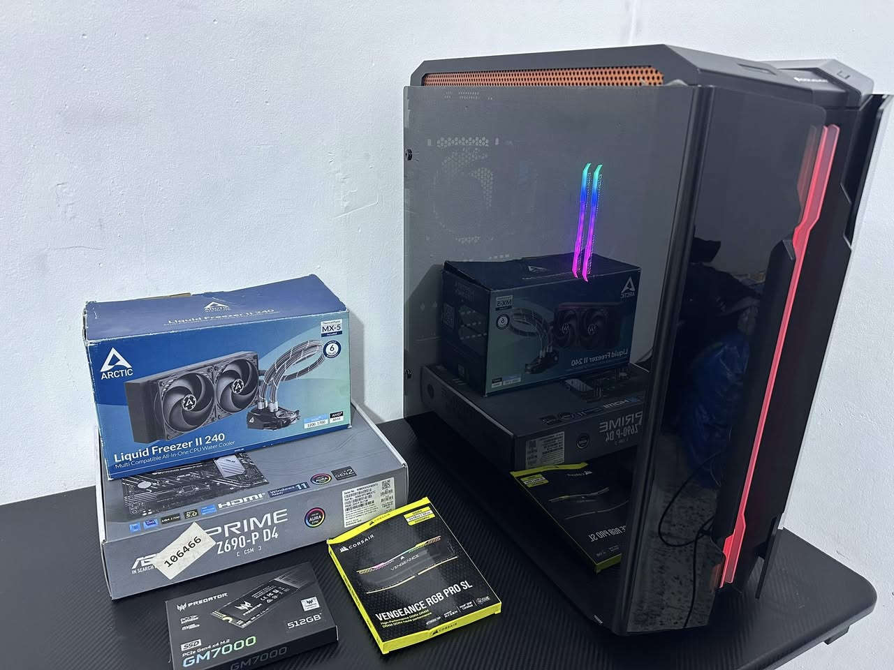سلام عليكم
حاسبة للبيع نظيفة جداً مواصفاتهة
كيس ماركة COUGAR
CPU Intel cor i7-12700kf 
RAM corsair rgb (2.16) 32G .3200 
SSD predator 7000  512GB
GPU NVIDIA MSI RTX 5060Ti 16GB
PRIME Z690-p D4
PSU 650 
مكاني بغداد البياع ***********
السعر مليون و750 الف وبيهة مجال
