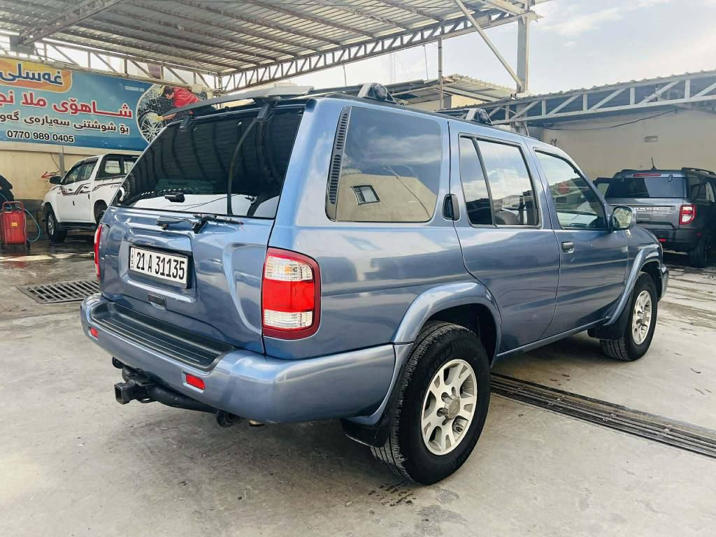 نیسان پاسڤاندەر مۆدێل ٢٠٠١  مواسەفات ئەمریكی 
دەبڵ ئەكسل مەكینە ٣٥٠٠سكلێتەر عادی مەڕغوب سەنەوی تا٢٠٢٨تازەیە  هەزەی تازەیە كارتی بەنزینی كەركوكی هەیە سەیارەكە حیزام بۆیاخە سێ پەڵە مەعجونی هەیە بێ ئێرباگ لە ڕەسمەكان دیاریم كردوەتایەی تازەیە نرخ ٨٠مەعمەلە  ژ م ***********
*********** شمشمل, السليمانية
