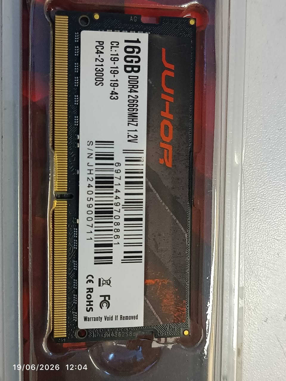 سرّع لابتوبك فوراً وتخلّص من البطء! 🚀
متوفر الآن رام لابتوب JUHOR :

السعة: 16 جيجابايت DDR4.

التردد: 2666MHz (أداء أسرع بمرتين للألعاب والتصفح).

السعر: 40 ألف دينار عراقي فقط (غير شامل التوصيل).

📞 للحجز والطلب اتصل الآن: ***********
