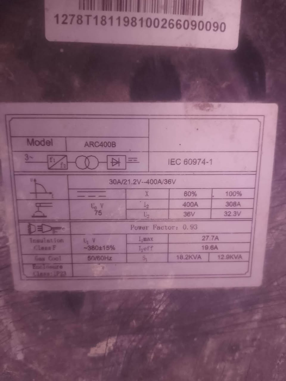 مكينه لحام 3 فيز السعر 400 وبيه مجال  شرط الشغل مكينه نضيفه استخدام ثلاث اشهر 
للاتصال ***********
