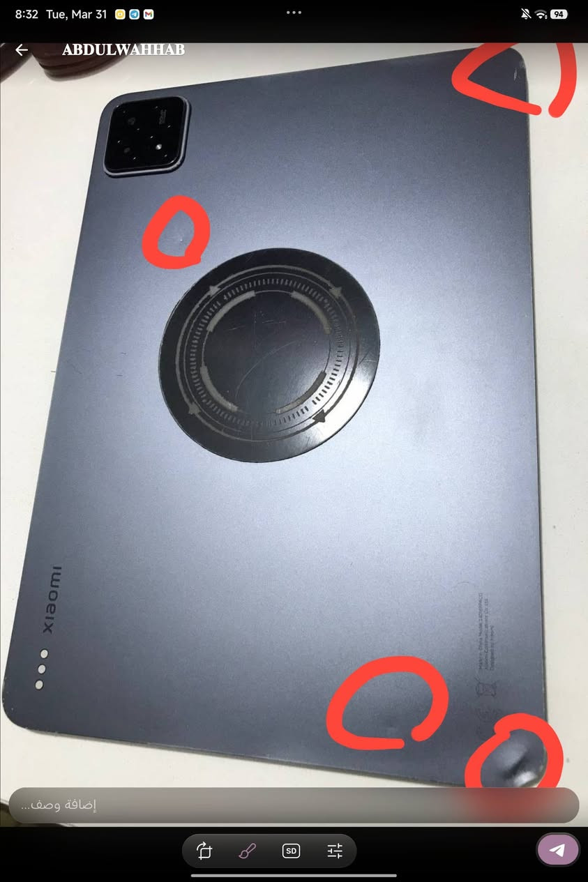 شاومي باد 6s pro
120 فريم ببجي بدون ذرة لاگ
مثل ماتشوفون بالصورة بي شكم ملاحضه ممأثرات عالاداء أبد
بطاريته 10000 يشحن 120 واط شاحنته الاصليه موجوده
سعره 600 وبي مجال
مكاني ديوانيه


**إذا كنت صاحب هذا الإعلان وتريد حذفه لأي سبب، رجاءا أرسل رسالة إلى الدعم الفني**