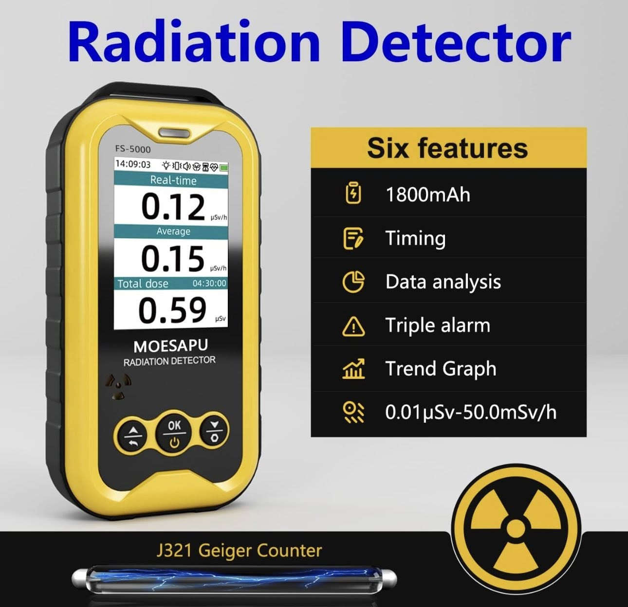 جهاز كاشف الإشعاعات النووي 

Geiger Counter Nuclear Radiation Detector with LCD Display Radiation Dosimeter, Portable Handheld Beta Gamma X-ray Rechargeable Radiation Monitor Meter, 5 Dosage Units Switched.


**إذا كنت صاحب هذا الإعلان وتريد حذفه لأي سبب، رجاءا أرسل رسالة إلى الدعم الفني**