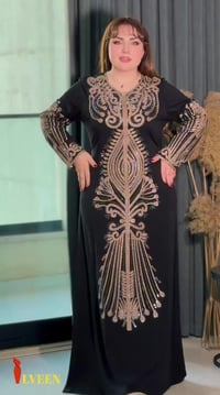 دشداشة كشمير • تطريز ستراس • مقاسات L XL 2XL