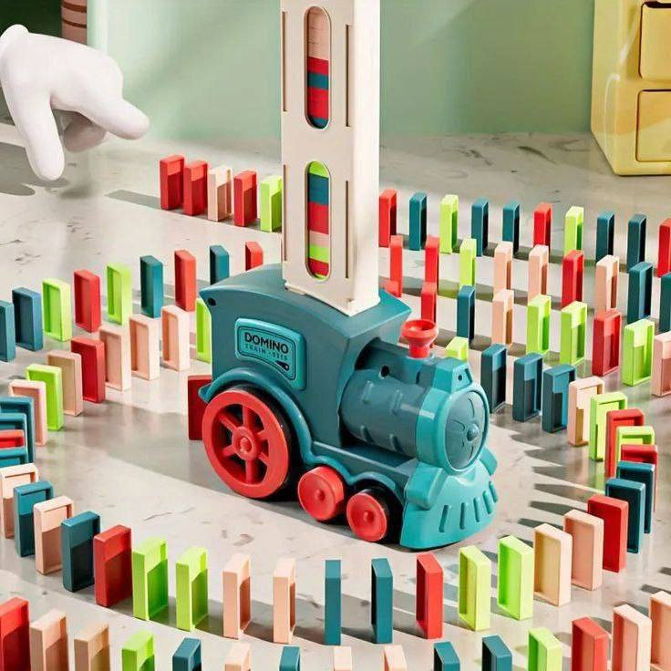 🚂DOMINO TRAIN🚂
قطار الدومينو الذكي لتطوير ذكاء طفلك وهو يلعب في نفس الوقت و يساعد الطفل على التخيل والإبداع . و بتنمي مهارات كثيرة جدآ عند الطفل منها 👇:-
❤️ مصممة للكل تبدأ من عمر 3 سنوات واكثر
❤️ تنمي التركيز و التتبع البصري والأدراك  
❤️تنمي مهارة التصنيف حسب اللون
❤️ التوازن و الثبات الحركي و خفة اليد في توجيه القطار
❤️ تصميم أشكال مختلفة و جميلة بالدومينو
تحتوي على ٦٠ قطعة دومينو
❤️صوت وضوء ممتع تعمل على البطارية #الاصلية
#الاصلي_100


**إذا كنت صاحب هذا الإعلان وتريد حذفه لأي سبب، رجاءا أرسل رسالة إلى الدعم الفني**