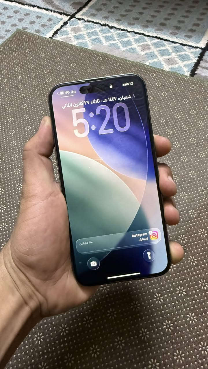 سلام عليكم 14 برو ماكس جهاز فولل شخط واحد ما بي ذاكره 512 بطاريه 87 جهاز مكفول شرط انطيك ضمان سبوع سعره 950 عنوان بغداد عامريه ***********
